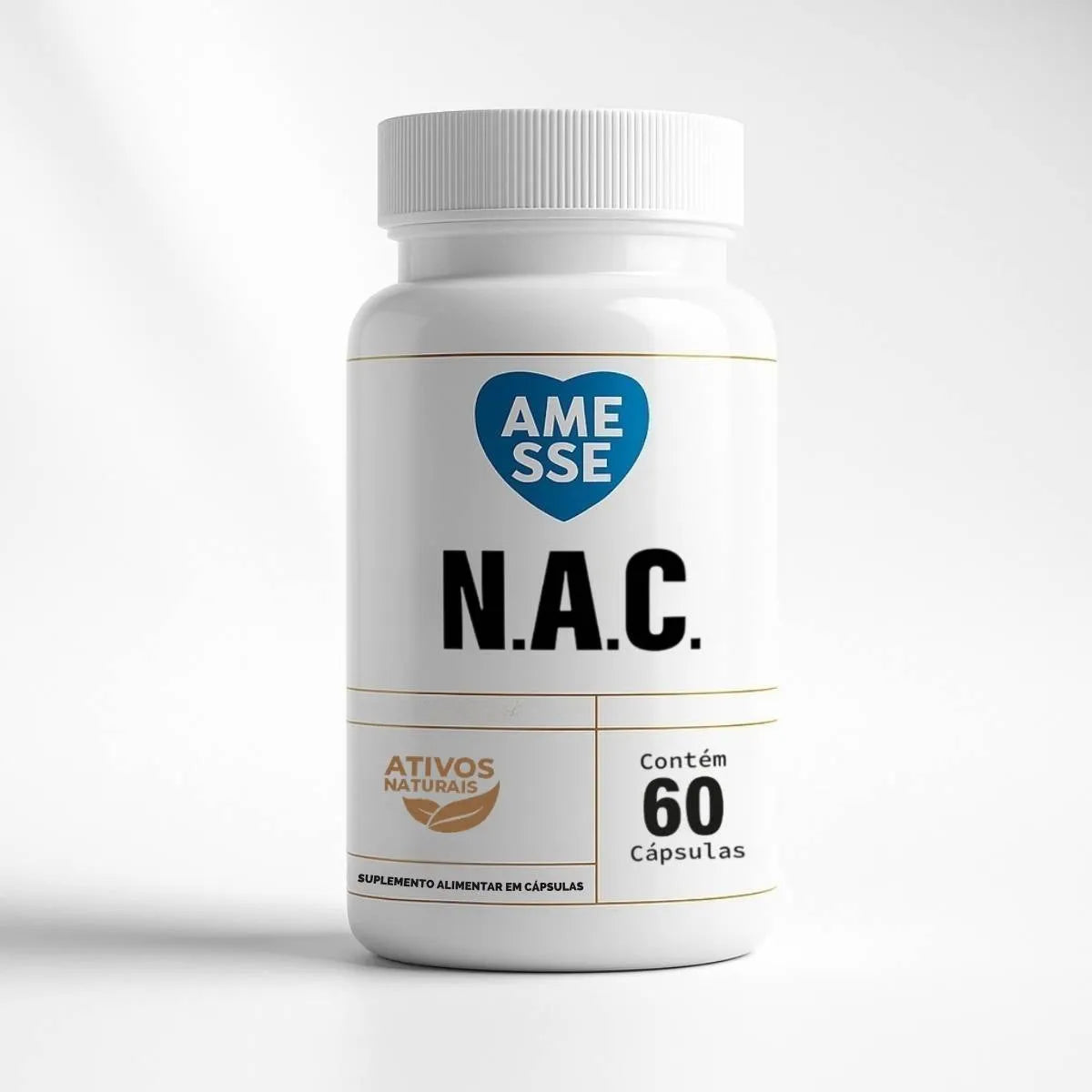 NAC - N-Acetilcisteína - 600mg - Precursor da Glutationa - 60 Cápsulas